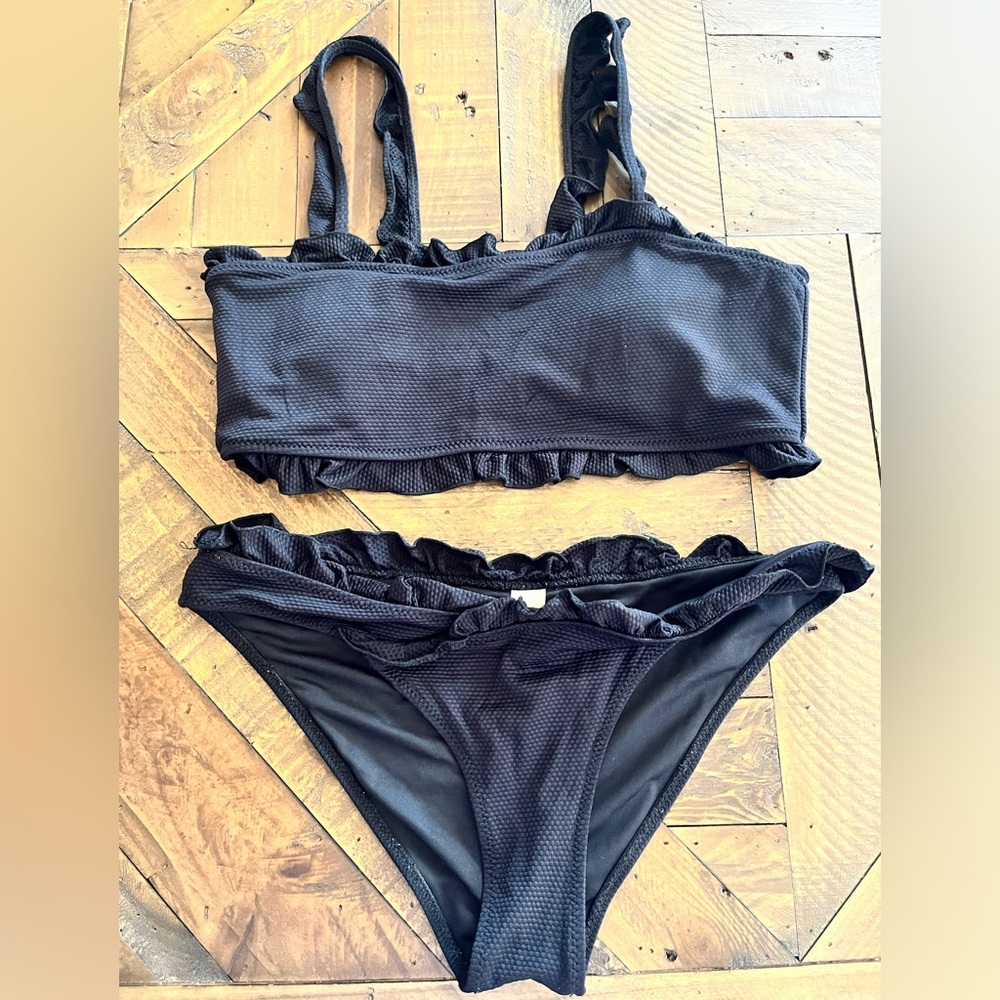 Cupshe Women’s Black Bikini Hi Cut Size Medium